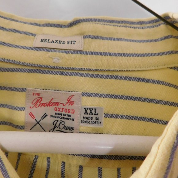 Two Men's Dress Shirts American Rag & J. Crew Striped Button Down Size XXL - Picture 5 of 8